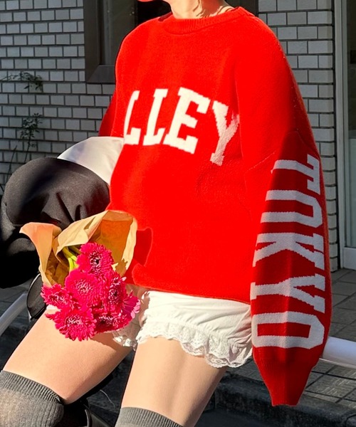 Alley Tokyo ニット セーター BIGロゴALLEYニット レディース