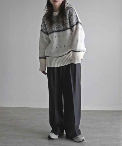 ニット セーター ノルディック柄ニット レディース : ZOZOTOWN Yahoo