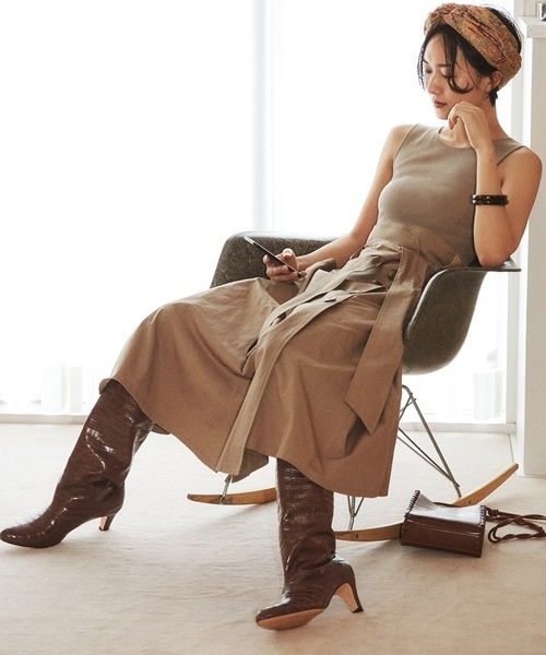 SNIDEL 「SNIDEL」 ノースリーブワンピース 0 グレー レディース