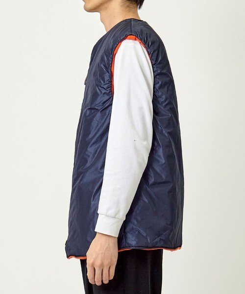 sabyのベスト ベスト ジレ 「saby/サバイ」REVERSIBLE PUFF VEST メンズ