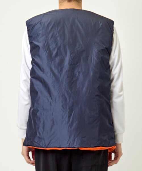 sabyのベスト ベスト ジレ 「saby/サバイ」REVERSIBLE PUFF VEST メンズ