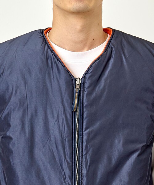 sabyのベスト ベスト ジレ 「saby/サバイ」REVERSIBLE PUFF VEST メンズ