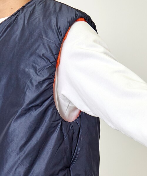 sabyのベスト ベスト ジレ 「saby/サバイ」REVERSIBLE PUFF VEST メンズ