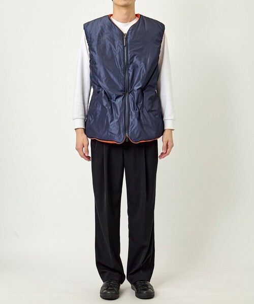 sabyのベスト ベスト ジレ 「saby/サバイ」REVERSIBLE PUFF VEST メンズ