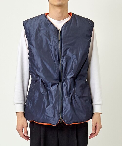 sabyのベスト ベスト ジレ 「saby/サバイ」REVERSIBLE PUFF VEST メンズ