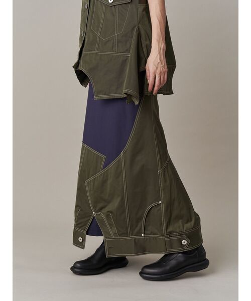 UN3D.（アンスリード） スカート DENIM DETAIL DOCKING SK / デニム