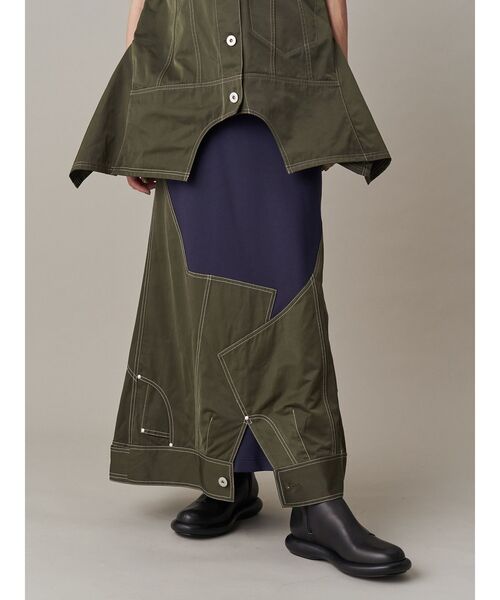 UN3D.（アンスリード） スカート DENIM DETAIL DOCKING SK