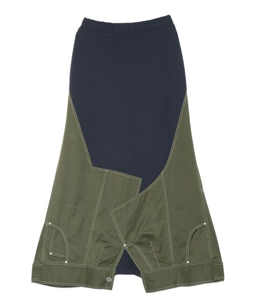 UN3D.（アンスリード） スカート DENIM DETAIL DOCKING SK