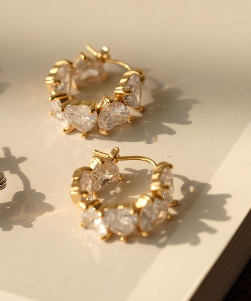 ピアス ハートビジューピアス レディース : ZOZOTOWN Yahoo!店 - 通販