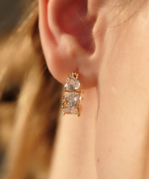 ピアス ハートビジューピアス レディース : ZOZOTOWN Yahoo!店 - 通販