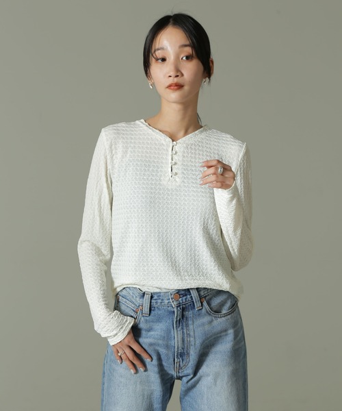 tシャツ 2WAYシャーリングトップス レディース NANO universe tシャツ 前後2WAYシャーリングカットトップス