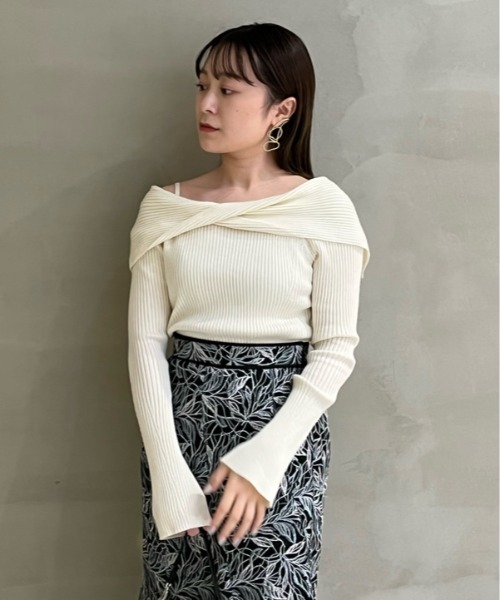 「LILY BROWN」 長袖ニット ONE SIZE イエロー レディース_画像2