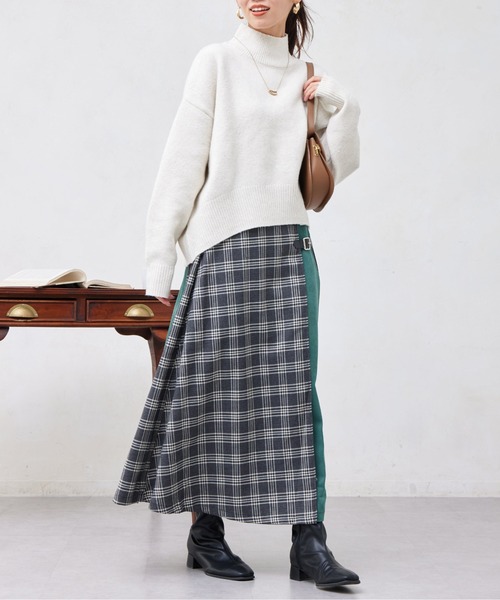 「Chez toi」 タートルネックニット FREE オフホワイト レディース_画像5