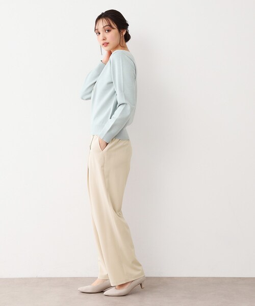 LAURA ASHLEY（ローラアシュレイ） パンツ 「ジャージ素材／ストレート