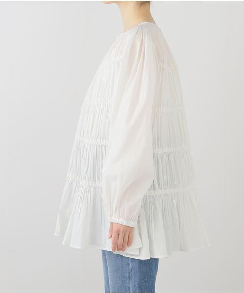 【未使用】plage TW STRETCH Tブラウス　36 追加2》シアーTブラウス（シャツ／ブラウス）｜B.C STOCK（ベー