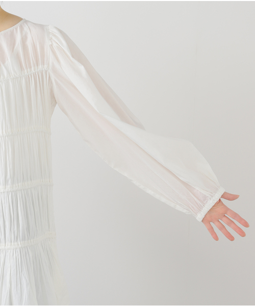 plage ブラウス シャツ cotton/silk tiered レディース