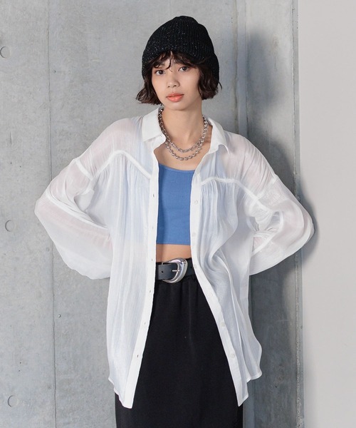 PAGEBOY ブラウス シャツ ヨウリュウシアーシャツ レディース