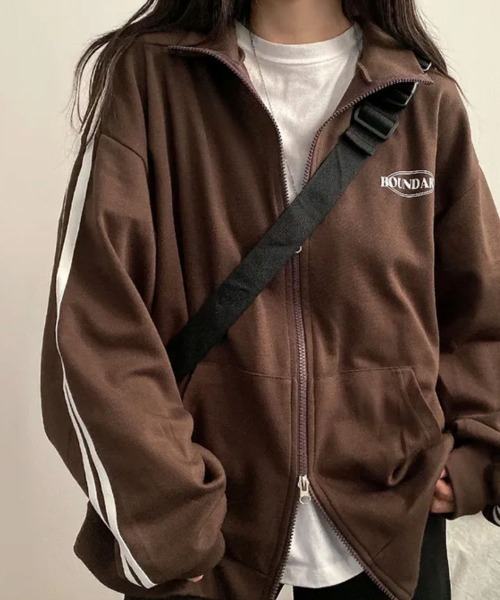 ブルゾン アウター トラックジャケット ダブルジップ レディース