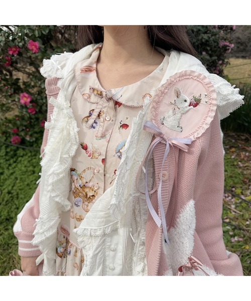 PINK HOUSE ブローチ スイーツスプリングバニーワッペンブローチ
