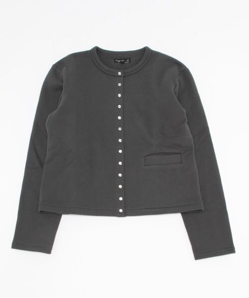 agnes b.◆カーディガン(薄手)/2/--/グレー/EBT2J155 J155 CARDIGAN Vネックカーディガン