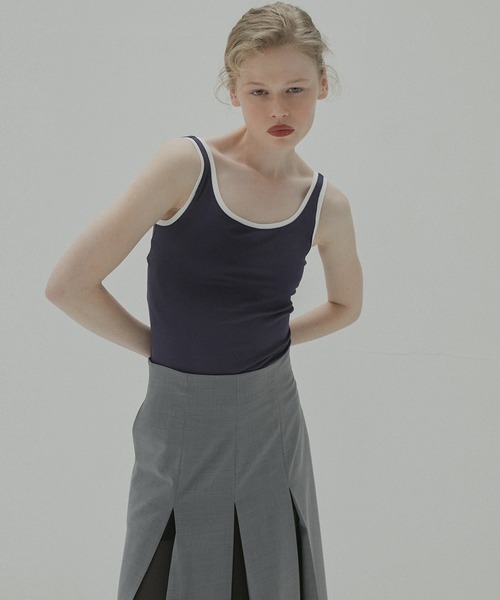 タンクトップ ノースリーブ カラートリムタンクトップ / Color Trimmed Tank Top レディース