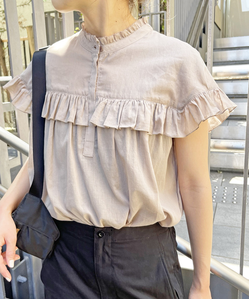 「Spick & Span」 ノースリーブブラウス - ベージュ レディース Spick＆Span 「Spick & Span」 ノースリーブブラウス - ベージュ