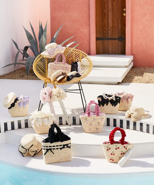 Maison de FLEUR かごバッグ カゴバッグ フリルハンドルメイズ