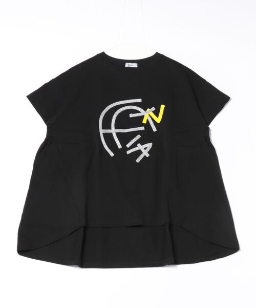 tシャツ テープロゴデザインT ladies レディース