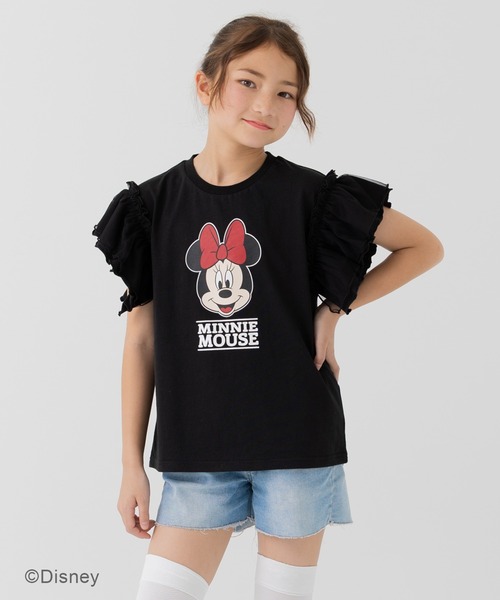 Disney（ディズニー） tシャツ 「ディズニー」ミニーマウス/肩フリルT