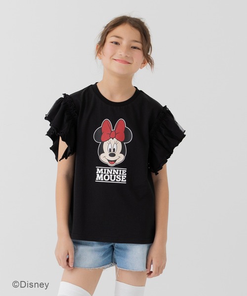 Disney（ディズニー） tシャツ 「ディズニー」ミニーマウス/肩フリルT