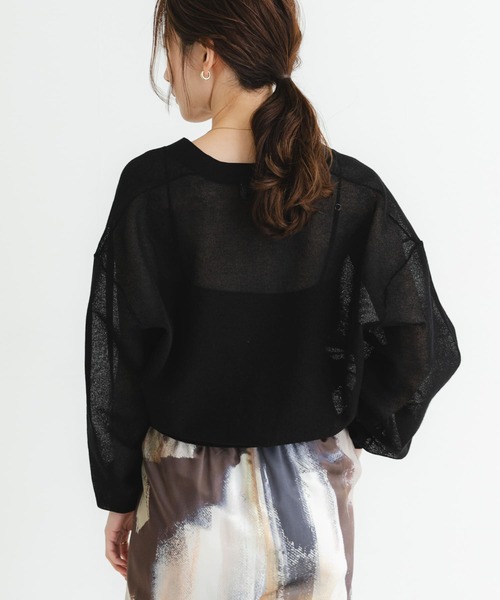 「URBAN RESEARCH DOORS」 ニットカーディガン MEDIUM グリーン レディース URBAN RESEARCH DOORS｜アーバンリサーチドアーズ（レディース