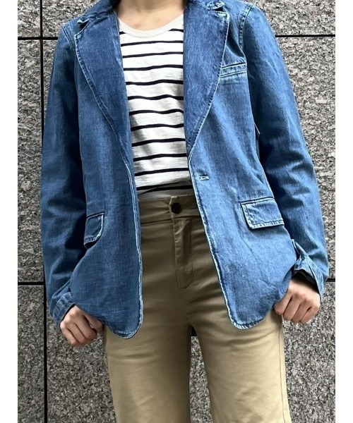 [GAP] Denim жакет X-SMALL индиго голубой женский 
