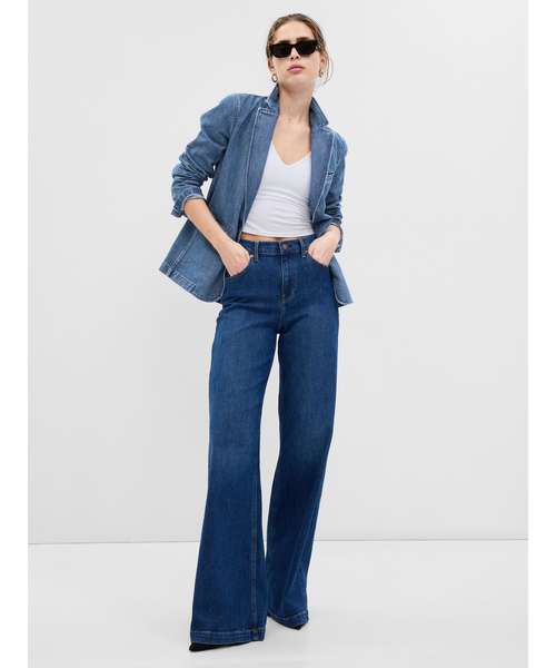 [GAP] Denim жакет X-SMALL индиго голубой женский 