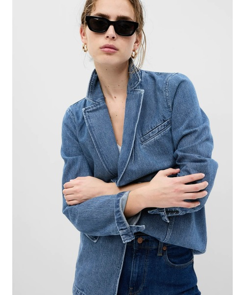 [GAP] Denim жакет X-SMALL индиго голубой женский 