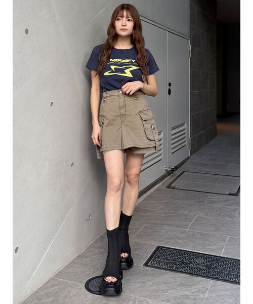 MURUA ブーツ　サンダル MURUA サンダル エアプラットフォームオープントゥソックブーツ