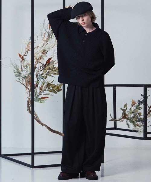 「MAISON SPECIAL」 長袖ニット 0 ブラック メンズ