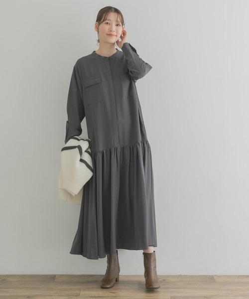 「F by ROSSO」 長袖ワンピース 36 グレー系その他 レディース_画像5
