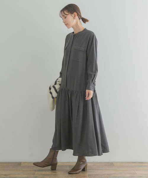 「F by ROSSO」 長袖ワンピース 36 グレー系その他 レディース_画像6
