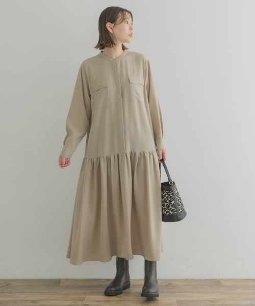 「F by ROSSO」 長袖ワンピース 36 グレー系その他 レディース_画像9