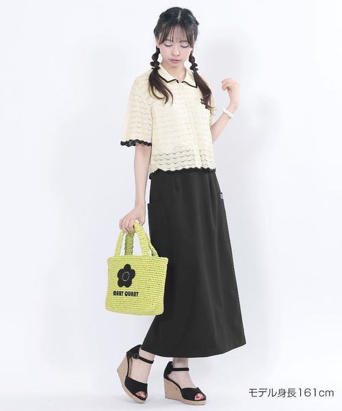 MARY QUANT マリークワント モノグラム ロゴ ニット 黒