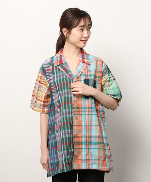 「BEAMS BOY」 半袖シャツ FREE オレンジ レディース