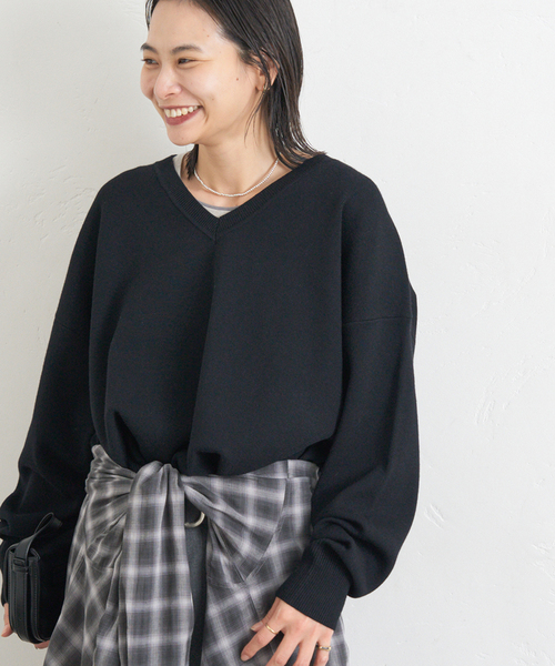 未使用　今期　ジャーナルスタンダード　ペーパーニット　黒 JOURNAL STANDARD ニット セーター 「WEB限定」ウォッシャブル