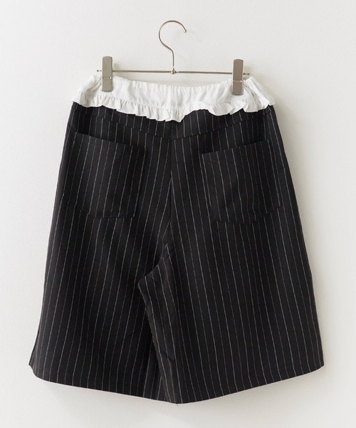 ROOP TOKYO ハーフパンツ ワイドパンツ パンツ Striped Bermuda Pants