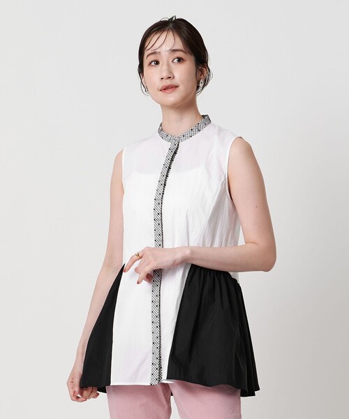 新品未使用　UNITED ARROWS エンブロイダリーブラウス UNITED ARROWS ブラウス シャツ エンブロイダリーノースリーブ