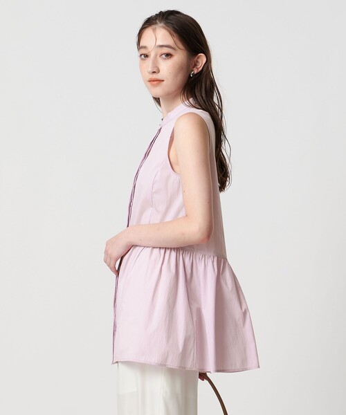 UNITED ARROWS ブラウス シャツ エンブロイダリーノースリーブ