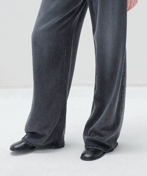 ワイドパンツ ジーンズ デニム デニムパンツ レディースの画像