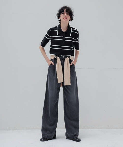ワイドパンツ ジーンズ デニム デニムパンツ レディースの画像