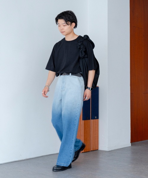 SINSS 「SINSS」 加工デニムパンツ MEDIUM サックスブルー
