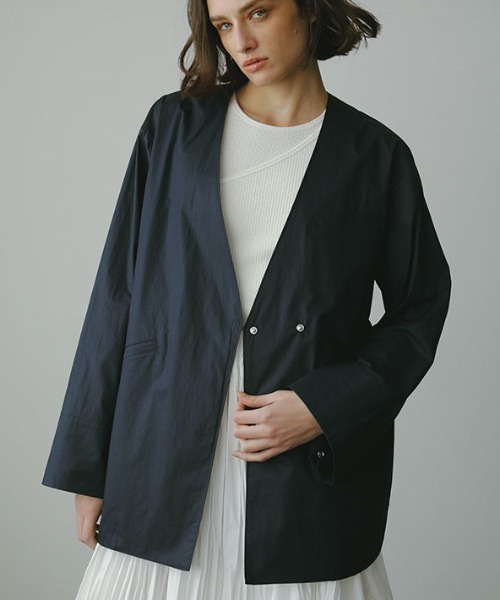 「ETRE TOKYO」 ノーカラージャケット S イエロー レディース