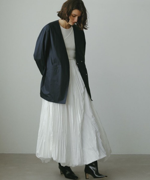 「ETRE TOKYO」 ノーカラージャケット S イエロー レディース